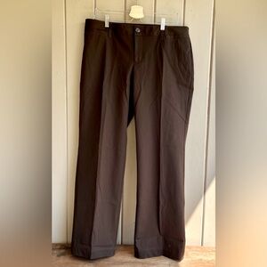 Eddie Bauer Women's 14 Slightly Curvy Fit Dark Brown Pants Chinos NWT